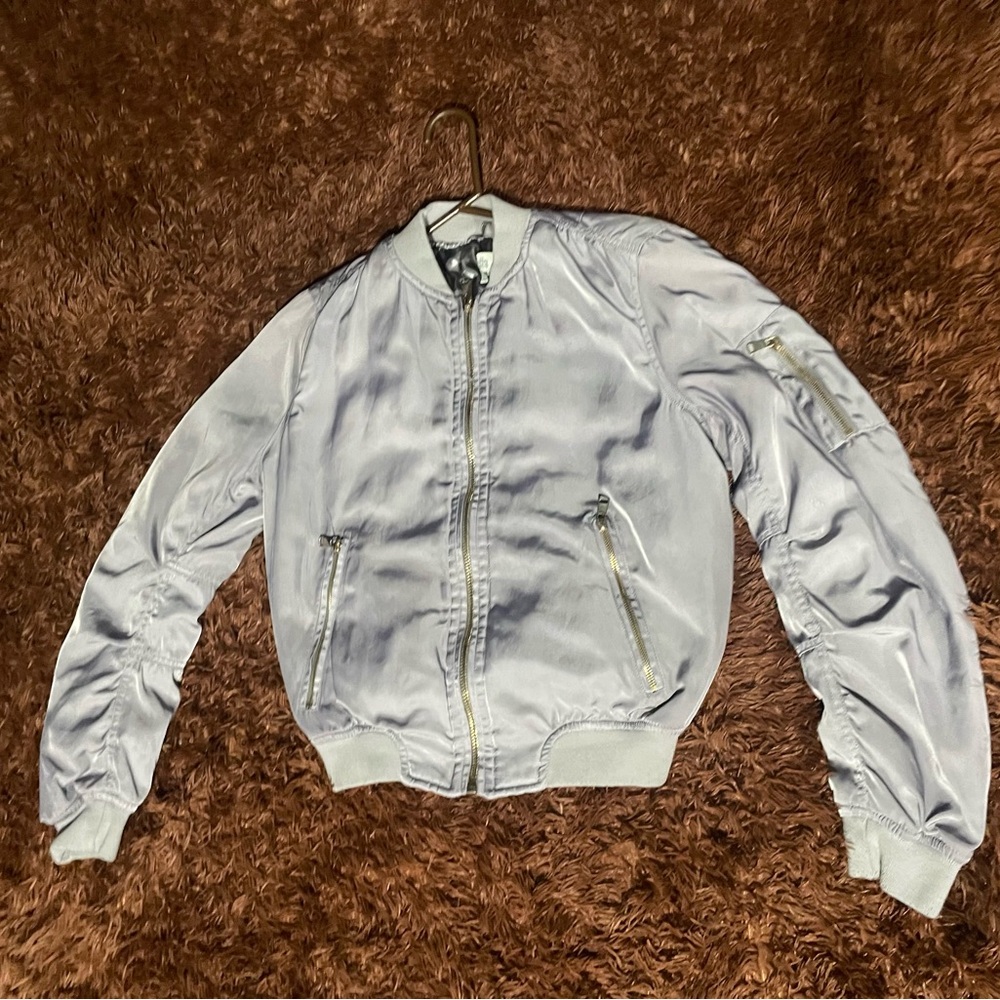 Womens charlotte russ Bomber jacker Nice zippers Large